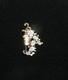 Vintage Crown Trifari Alfred Philippe Moon Stone Cabachon Clip 2 1/4