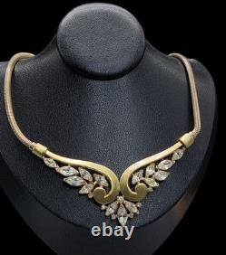 Vintage Crown Trifari Alfred Philippe Necklace Leaf Motif Book Piece Signed
