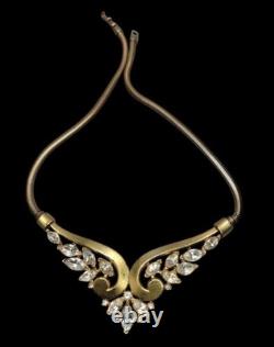 Vintage Crown Trifari Alfred Philippe Necklace Leaf Motif Book Piece Signed