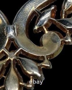 Vintage Crown Trifari Alfred Philippe Necklace Leaf Motif Book Piece Signed