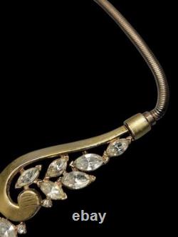 Vintage Crown Trifari Alfred Philippe Necklace Leaf Motif Book Piece Signed