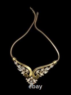 Vintage Crown Trifari Alfred Philippe Necklace Leaf Motif Book Piece Signed
