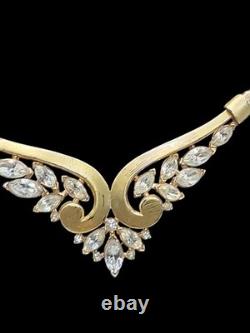Vintage Crown Trifari Alfred Philippe Necklace Leaf Motif Book Piece Signed
