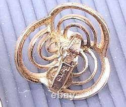 Vintage Crown Trifari Alfred Philippe Pearl White Rhinestone Brooch Earrings Set