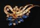 Vintage Crown Trifari Alfred Philippe Rhinestone Gold Tone Brooch