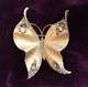 Vintage Crown Trifari Alfred Philippe Smokey Rhinestone Butterfly Brooch