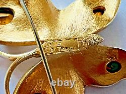 Vintage Crown Trifari Alfred Philippe Smokey Rhinestone Butterfly Brooch Pin