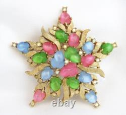 Vintage Crown Trifari Alfred Philippe Star Pastel Fruit Salad Brooch Pin