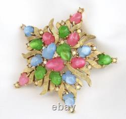 Vintage Crown Trifari Alfred Philippe Star Pastel Fruit Salad Brooch Pin
