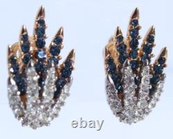 Vintage Crown Trifari Alfred Philippe Starflight Fireworks Sapphire