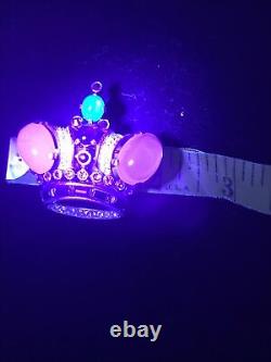 Vintage Crown Trifari Alfred Philippe Sterling Silver Moonstone Cabochons Crown