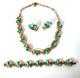 Vintage Crown Trifari Alfred Philippe Thermoset Pebble Beach Parure