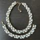Vintage Crown Trifari Alfred Philippe White Lily Of Valley Necklace Bracelet Set