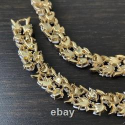 Vintage Crown Trifari Alfred Philippe White Lily Of Valley Necklace Bracelet Set