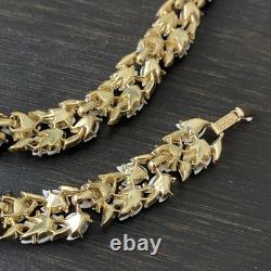 Vintage Crown Trifari Alfred Philippe White Lily Of Valley Necklace Bracelet Set