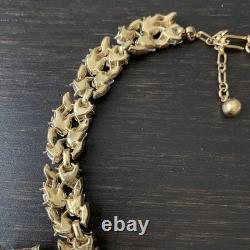 Vintage Crown Trifari Alfred Philippe White Lily Of Valley Necklace Bracelet Set