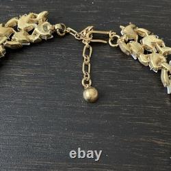 Vintage Crown Trifari Alfred Philippe White Lily Of Valley Necklace Bracelet Set