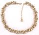 Vintage Crown Trifari Alfred Philippe White Rhinestone Choker Necklace Gold Pltd