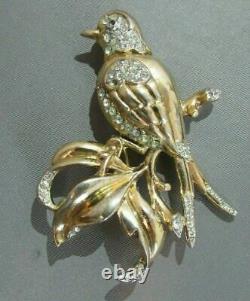 Vintage Crown Trifari Bird Pin Brooch Figural c. 1942 Alfred Philippe Pin