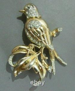 Vintage Crown Trifari Bird Pin Brooch Figural c. 1942 Alfred Philippe Pin