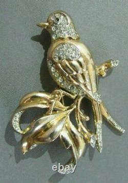 Vintage Crown Trifari Bird Pin Brooch Figural c. 1942 Alfred Philippe Pin