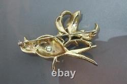 Vintage Crown Trifari Bird Pin Brooch Figural c. 1942 Alfred Philippe Pin