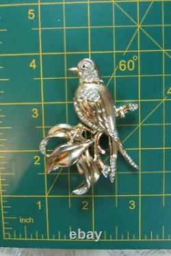 Vintage Crown Trifari Bird Pin Brooch Figural c. 1942 Alfred Philippe Pin