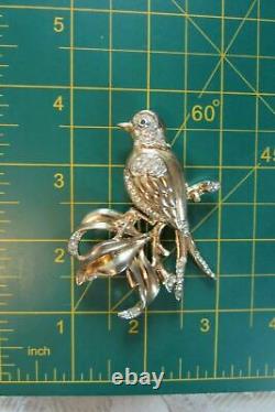 Vintage Crown Trifari Bird Pin Brooch Figural c. 1942 Alfred Philippe Pin