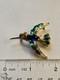 Vintage Crown Trifari Blue Jelly Belly Alfred Philippe Hummingbird Brooch
