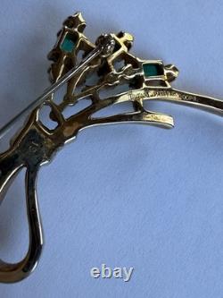 Vintage Crown Trifari Brooch Alfred Philippe 1950's Stamped Rhinestone Pin