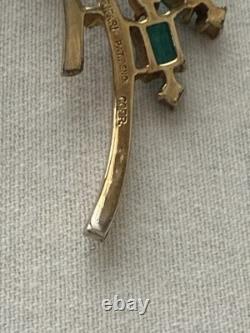 Vintage Crown Trifari Brooch Alfred Philippe 1950's Stamped Rhinestone Pin