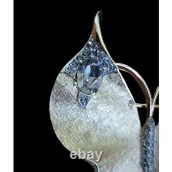 Vintage Crown Trifari Brooch Vintage Alfred Philippe Pin Butterfly Rhinestone