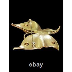 Vintage Crown Trifari Brooch Vintage Alfred Philippe Pin Butterfly Rhinestone