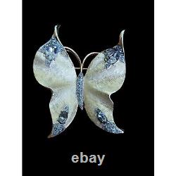 Vintage Crown Trifari Brooch Vintage Alfred Philippe Pin Butterfly Rhinestone