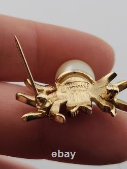 Vintage Crown Trifari Fantasia Alfred Philippe Jelly Belky Faux Pearl Spider