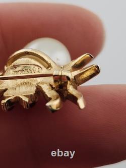 Vintage Crown Trifari Fantasia Alfred Philippe Jelly Belky Faux Pearl Spider