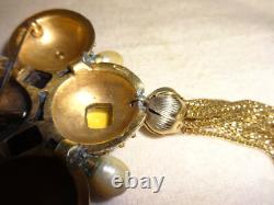 Vintage Custom Alfred Philippe Rhinestone Crown Trifari Brooch Pin Chunky Large