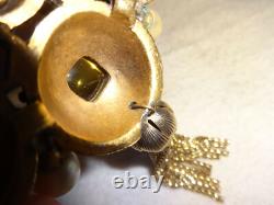 Vintage Custom Alfred Philippe Rhinestone Crown Trifari Brooch Pin Chunky Large