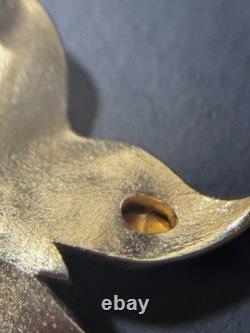 Vintage Gold Tone Crown Trifari Alfred Philippe Butterfly Rhinestone Brooch