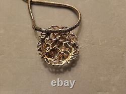 Vintage Pastel Floral Fragonard Trifari Alfred Philippe Brooch And Necklace