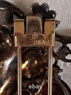 Vintage Rare 1955 Sterling Trifari By Alfred Philippe Grape Fur Clip Brooch