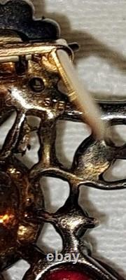 Vintage Rare 1955 Sterling Trifari By Alfred Philippe Grape Fur Clip Brooch