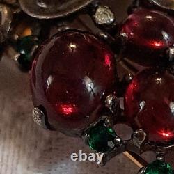 Vintage Rare 1955 Sterling Trifari By Alfred Philippe Grape Fur Clip Brooch