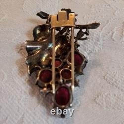 Vintage Rare 1955 Sterling Trifari By Alfred Philippe Grape Fur Clip Brooch