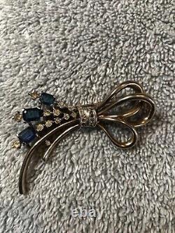 Vintage Rare Crown Trifari Alfred Philippe Hallmarked Brooch Pin