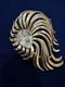 Vintage Signed Crown Trifari Pat. Pending Brooch Alfred Philippe Lgr 2 3/4 Mint