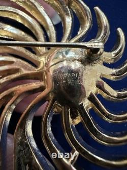 Vintage Signed Crown Trifari Pat. Pending Brooch Alfred Philippe Lgr 2 3/4 Mint