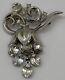 Vintage Signed Crown Trifari Silver Toned Alfred Philippe Rhinestone Brooch