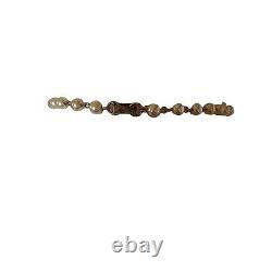 Vintage Signed Trifari Alfred Philippe Gold Tone Necklace Faux Pearls Rhinestone