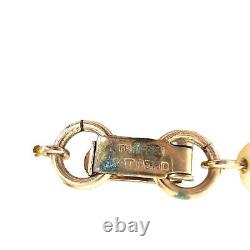 Vintage Signed Trifari Alfred Philippe Gold Tone Necklace Faux Pearls Rhinestone